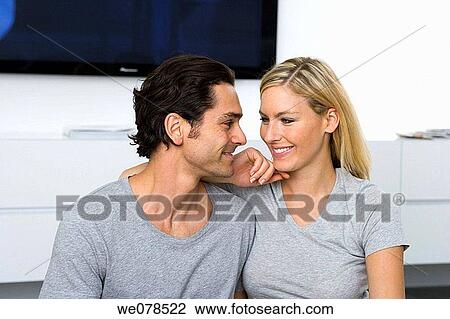 Stock Image - at-home, bonding, bond, attraction, affection. Fotosearch