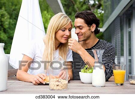 at-home, breakfast, bonding, bond, affection View Large Photo Image Picture - at-home, breakfast, bonding, bond, affection. Fotosearch