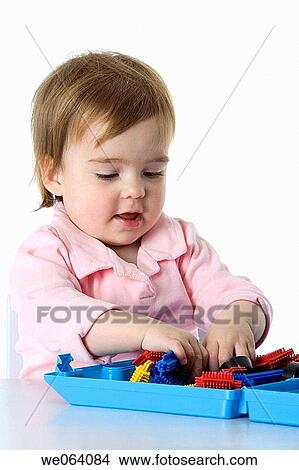 Picture - baby, brunette, child, childhood. Fotosearch