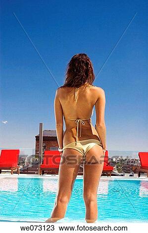 back view, border, brunette View Large Photo Image Stock Image - back view, border, brunette. Fotosearch