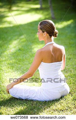 Stock Photo - back view, breath, body, beauty, afternoon. Fotosearch