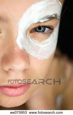 Stock Image - Bags under the eyes, beauty, Beauty Care, blue eyes. Fotosearch