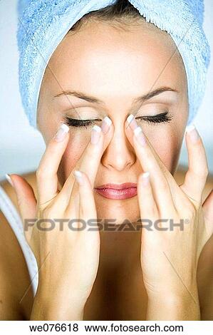 Bags under the eyes, beauty, Beauty Care, brunette View Large Photo Image Stock Photo - Bags under the eyes, beauty, Beauty Care, brunette. Fotosearch