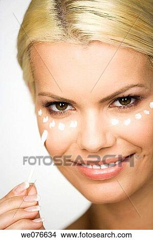 Bags under the eyes, blond, Beauty Care, beauty, apply View Large Photo Image Picture - Bags under the eyes, blond, Beauty Care, beauty, apply. Fotosearch