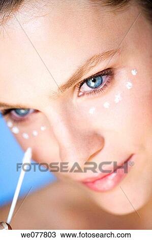 Bags under the eyes, blue eyes, Beauty Care, beauty, apply View Large Photo Image Stock Image - Bags under the eyes, blue eyes, Beauty Care, beauty, apply. Fotosearch