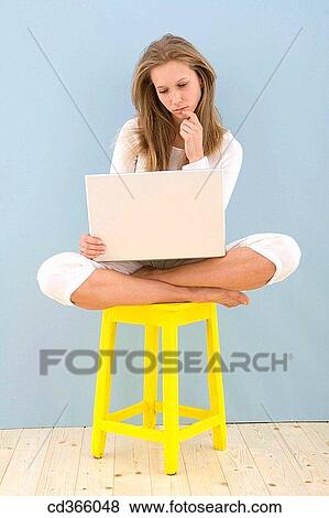 balance, barefoot, computer View Large Photo Image Stock Photo - balance, barefoot, computer. Fotosearch