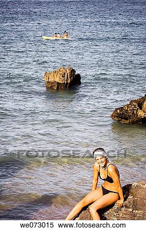 Stock Photography - bandana, calm, beach, 20's. Fotosearch