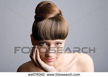 bang, beauty, Beauty Care, brunette View Large Photo Image Stock Image - bang, beauty, Beauty Care, brunette. Fotosearch