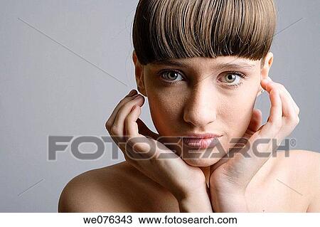 bang, beauty, Beauty Care, brunette View Large Photo Image Stock Image - bang, beauty, Beauty Care, brunette. Fotosearch