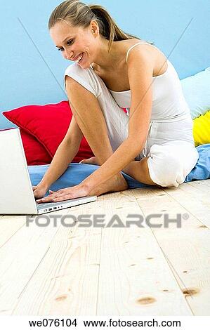 barefoot, computer, contemporary View Large Photo Image Picture - barefoot, computer, contemporary. Fotosearch