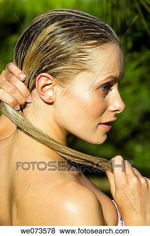 bath, blond, beauty, after-sun View Large Photo Image Stock Photo - bath, blond, beauty, after-sun. Fotosearch