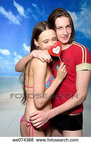 bathing-suit, bond, beach, affection View Large Photo Image Stock Photo - bathing-suit, bond, beach, affection. Fotosearch