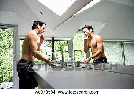 bathroom, contemporary, black hair, at-home View Large Photo Image Picture - bathroom, contemporary, black hair, at-home. Fotosearch