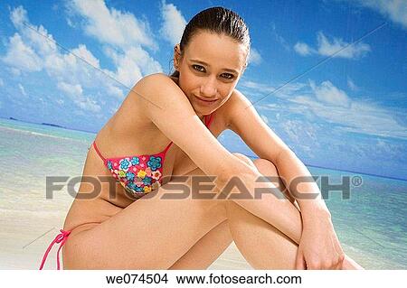beach, brunette, carnality View Large Photo Image Picture - beach, brunette, carnality. Fotosearch