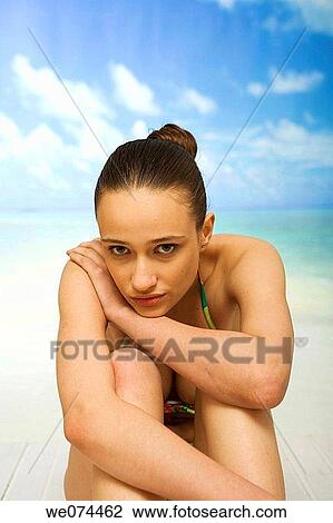 beach, brunette, carnality View Large Photo Image Stock Image - beach, brunette, carnality. Fotosearch