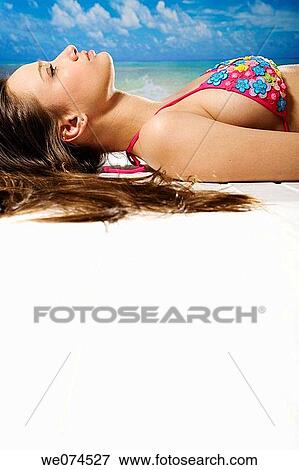 beach, brunette, carnality View Large Photo Image Stock Photo - beach, brunette, carnality. Fotosearch
