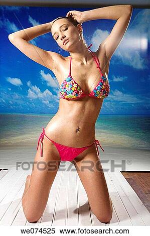 beach, brunette, carnality View Large Photo Image Stock Photography - beach, brunette, carnality. Fotosearch