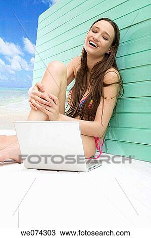 beach, brunette View Large Photo Image Stock Image - beach, brunette. Fotosearch