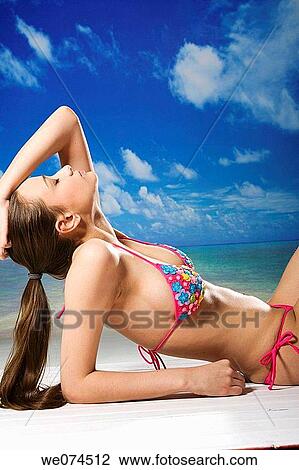beach, brunette View Large Photo Image Stock Image - beach, brunette. Fotosearch