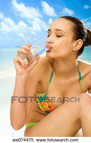 beach, brunette View Large Photo Image Stock Photography - beach, brunette. Fotosearch