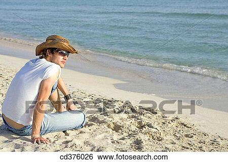 beach, calm, 20's View Large Photo Image Stock Photograph - beach, calm, 20's. Fotosearch