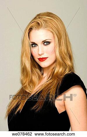 Stock Image - beauty, Beauty Care, blond, blue eyes. Fotosearch