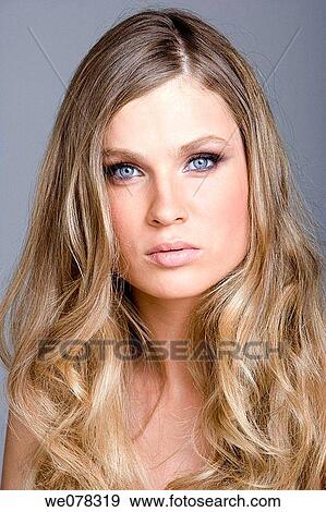 Stock Photo - beauty, Beauty Care, blond, blue eyes. Fotosearch