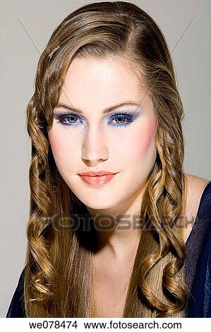 beauty, Beauty Care, blue eyes, brown hair View Large Photo Image Picture - beauty, Beauty Care, blue eyes, brown hair. Fotosearch