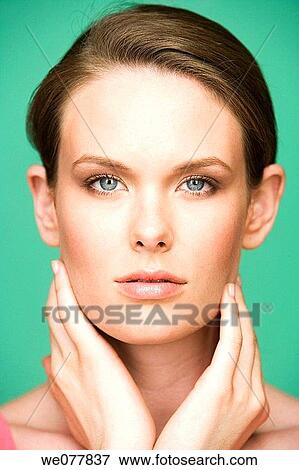 beauty, Beauty Care, blue eyes, brunette View Large Photo Image Stock Photo - beauty, Beauty Care, blue eyes, brunette. Fotosearch