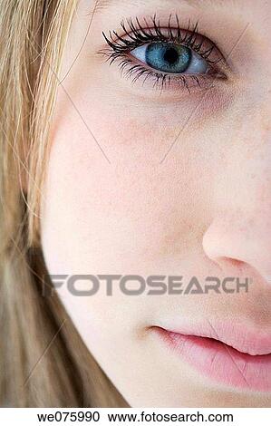 beauty, Beauty Care, blue eyes, cheek View Large Photo Image Stock Image - beauty, Beauty Care, blue eyes, cheek. Fotosearch