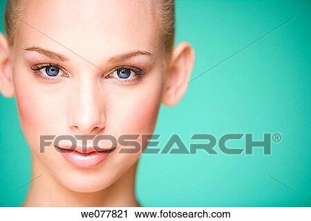 beauty, Beauty Care, blue eyes, Close-up View Large Photo Image Stock Image - beauty, Beauty Care, blue eyes, Close-up. Fotosearch