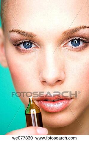 Stock Image - beauty, Beauty Care, blue eyes, Close-up. Fotosearch