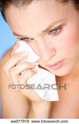 Stock Photo - beauty, Beauty Care, blue eyes, Close-up. Fotosearch