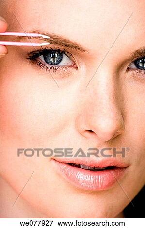 beauty, Beauty Care, blue eyes, Close-up View Large Photo Image Stock Photo - beauty, Beauty Care, blue eyes, Close-up. Fotosearch