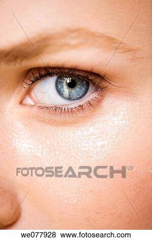 beauty, Beauty Care, blue eyes, Close-up View Large Photo Image Stock Photo - beauty, Beauty Care, blue eyes, Close-up. Fotosearch