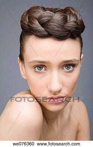 beauty, Beauty Care, braid, brunette View Large Photo Image Stock Image - beauty, Beauty Care, braid, brunette. Fotosearch