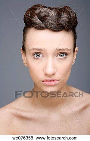 beauty, Beauty Care, braid, brunette View Large Photo Image Stock Photo - beauty, Beauty Care, braid, brunette. Fotosearch