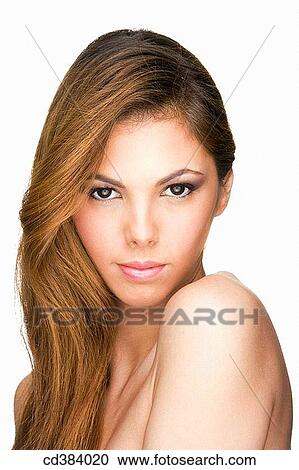 beauty, Beauty Care, Brown eye, brown hair View Large Photo Image Stock Image - beauty, Beauty Care, Brown eye, brown hair. Fotosearch
