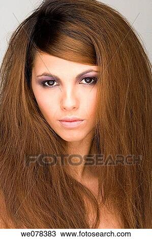 beauty, Beauty Care, Brown eye, brown hair View Large Photo Image Stock Image - beauty, Beauty Care, Brown eye, brown hair. Fotosearch