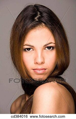 beauty, Beauty Care, Brown eye, brown hair View Large Photo Image Stock Photograph - beauty, Beauty Care, Brown eye, brown hair. Fotosearch
