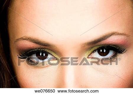 beauty, Beauty Care, Brown eye, brunette View Large Photo Image Stock Image - beauty, Beauty Care, Brown eye, brunette. Fotosearch