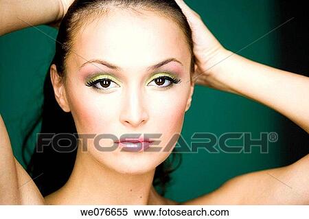 beauty, Beauty Care, Brown eye, brunette View Large Photo Image Stock Photography - beauty, Beauty Care, Brown eye, brunette. Fotosearch