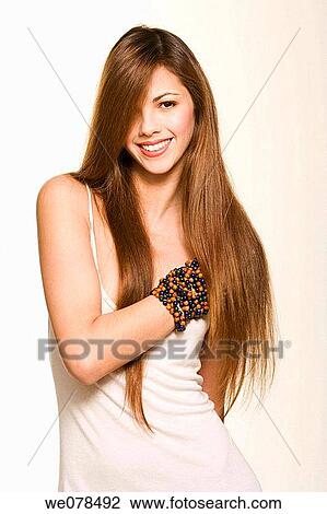 beauty, Beauty Care, brown hair, carnality View Large Photo Image Stock Image - beauty, Beauty Care, brown hair, carnality. Fotosearch