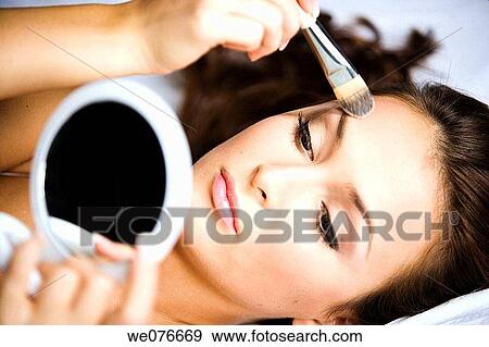 beauty, Beauty Care, brunette, brush View Large Photo Image Stock Photo - beauty, Beauty Care, brunette, brush. Fotosearch