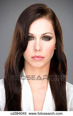 Stock Photography - beauty, Beauty Care, brunette, clipping path. Fotosearch