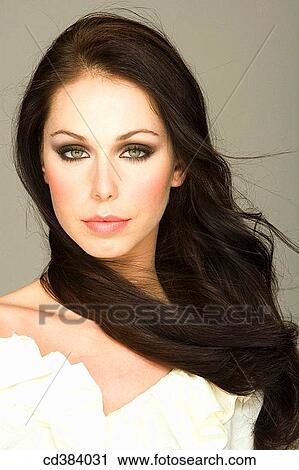 Stock Image - beauty, Beauty Care, brunette. Fotosearch