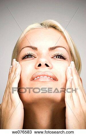Stock Image - beauty, Beauty Care, cheek, Close-up. Fotosearch