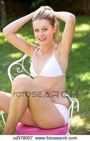 Stock Photo - beauty, blond, armpit. Fotosearch