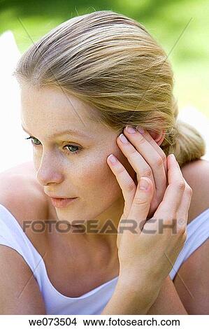 beauty, blond, Beauty Care, absorbed View Large Photo Image Picture - beauty, blond, Beauty Care, absorbed. Fotosearch