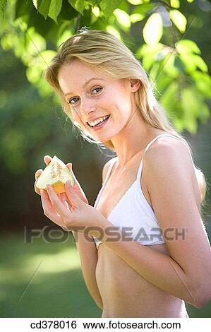 beauty, blond, cantaloupe View Large Photo Image Stock Photograph - beauty, blond, cantaloupe. Fotosearch